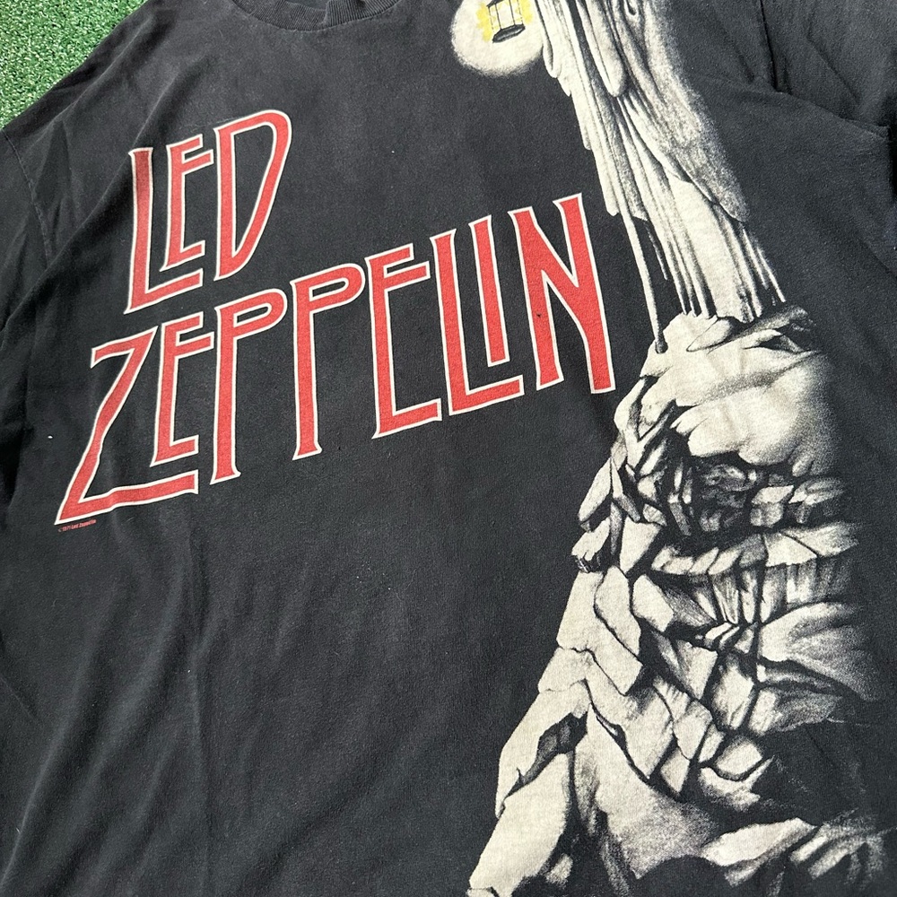 Liquid Blue Led Zepplin glow in the dark tee